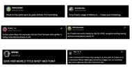 Screengrab of fans' reactions (source: X.com)